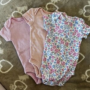 Carter's Pink and Floral Bodysuit Trio